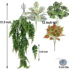 Reptile Plants Bearded Dragon Tank Accessories Terrarium Artificial Decor