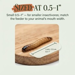 TC INSECTS Small Superworms 1/2-1 inch Live Feeders for Reptiles Birds & Amphib
