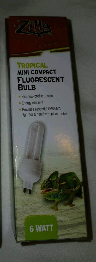 NEW Zilla Mini Compact Fluorescent Bulb Tropical G9 socket 6 watt