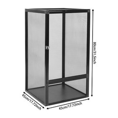 Enclosure, 17.7*17.7*31.5”, Reptile Pet Feeding Net Box