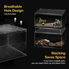 Reptile Terrarium Tarantula Spider Enclosure Tank Leopard Gecko Habitat Toy