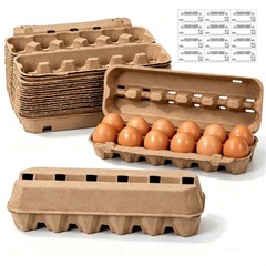 15 Pack Egg Cartons Cheap Bulk, 12 Count Egg Storage Containers Holder, Sturd…