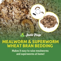 Mealworm & Superworm Wheat Bran Bedding and Food Source (5 Quarts)