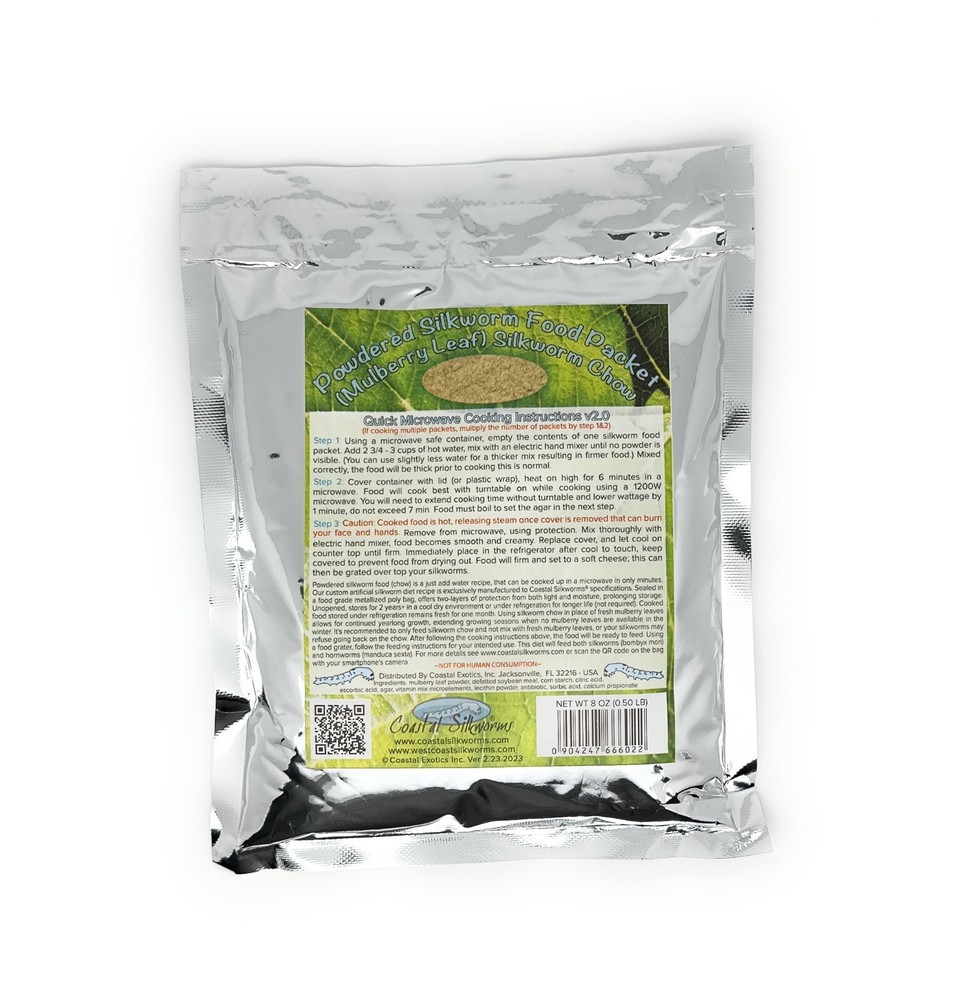 1/2 LB Powdered Silkworm Food (Mulberry Leaf Diet) Silkworm Chow