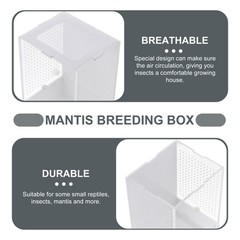 1Pcs White Acrylic Insect Breeding Box Reusable Mantis Storage Container