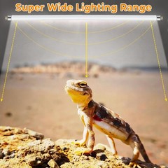 2 Pack T5 HO 10.0 UVB Reptile Bulb 24W, 22-Inch UVA UVB Light for Reptiles, F…