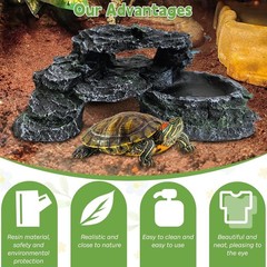 Elegant Resin Hide for Reptiles – Easy-Clean Basking Dock for Healthy Living