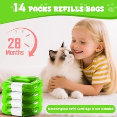 14 Pack Cat Litter Refill Bags, 7-Layer Odor-Control Cat Litter Pail Refills,…
