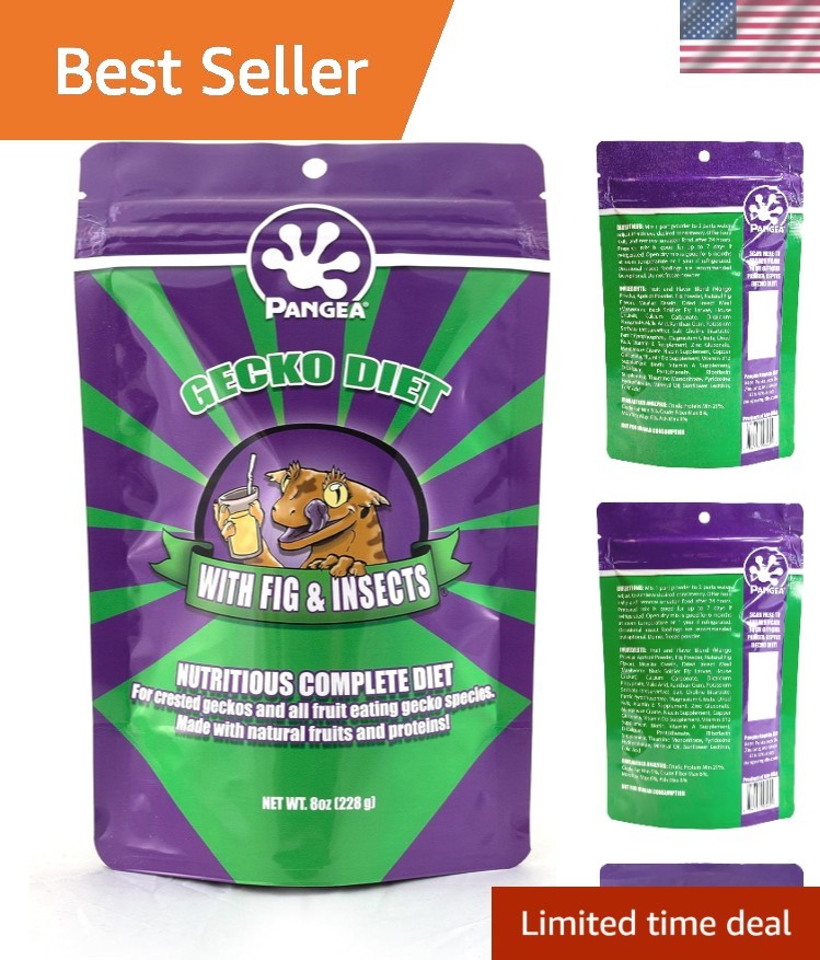 Natural 8oz Gecko Diet with Fig & Insects – Supports Thriving Creatures