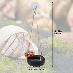 3.7 Inch Hermit Crab Tire Swing Toy Climbing Reptile Tank Decoration Decor