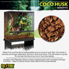 2 PACK 8-Quart Each of Exo Terra Coco Husk Premium Reptile Bedding Brick – NEW
