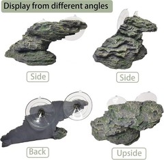 Natural Rock Look Turtle Basking Platform – 8.2”L x 3.3”W x 3.1”H for Aquariums
