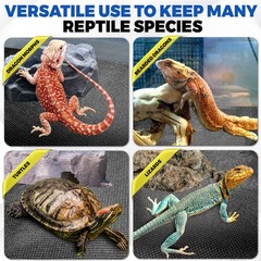 [Premium] 24″x60″ Reptile Substrate Mat with 4 PCS Rug Gripper, Extra Thick &