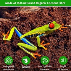 6 Pack Natural Coconut Fiber Substrate for Reptile Compressed Husk Bedding