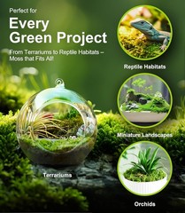 Live Moss Duo Pack 2 Types of Real Live Sheet/Sphagnum Moss Terrariums Terrarium