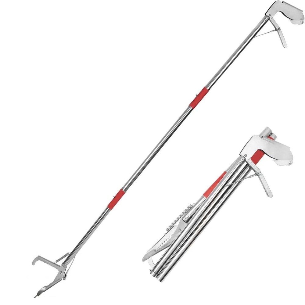 50″ Foldable Grabber Reacher Tool, Snake Grabber Tool, Extra Long 3 Fold Reac…