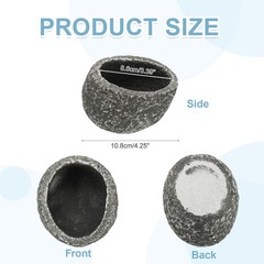 Reptile Food Bowl Worm Water Dish Resin Pet Bowl 4″ White for Scaled Pet