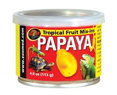 Zoo Med Tropical Fruit Mix-ins Papaya Reptile Food, 3.4-Ounce – 4 Pack