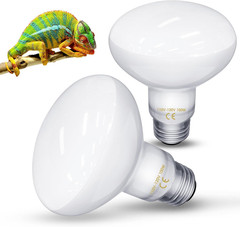 Reptile Heat Lamp Bulbs -100W UVA Natural Daylight Heating Lamp Basking Bulb for