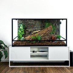 Large 120 Gallon Reptile Terrarium Tank 48″ x 24″ x 24″ Sliding Door Top Screen