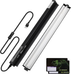 39W T5 HO UVB 10.0 34in Fixture w/ Bulb, 3 Mounts, UV Cards for Reptiles