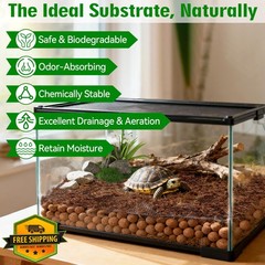 Halatool Reptile Substrate 2QT Clay Pebbles Terrarium Drainage Organic