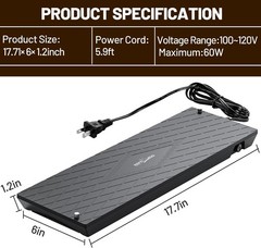Reptile Heat Panel Adjustable Under Tank Heater