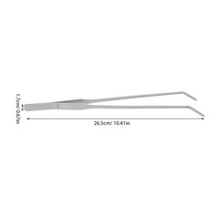 6Pcs Silver Stainless Steel Aquarium Plant Tweezers Round Nose Feeding Tool