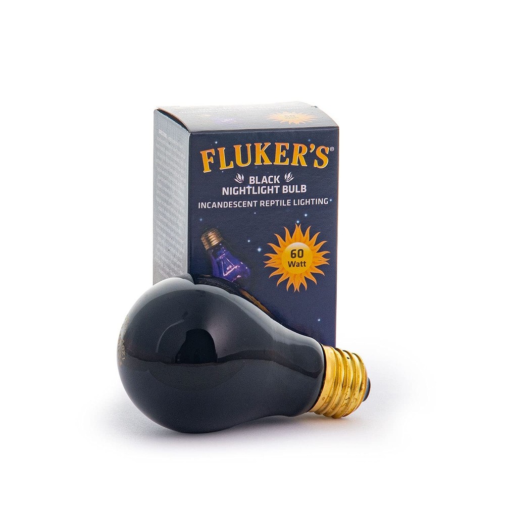 Fluker’s Incandescent Black Nightlight Bulbs for Reptiles, 60 Watt 60 Watts