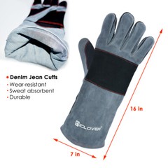Animal Handling Gloves Anti Bite Proof Snake Cat Dog Training Welding Heavy Duty