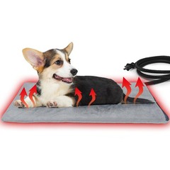 Pet Heating Pad for Cats and Small Dogs, Heated Cat Bed, Auto Temperature Con…
