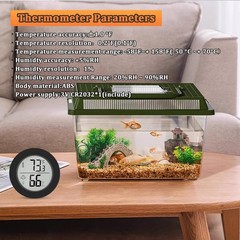 Reptile Tank Accessories, 2 Pack Bearded Dragon Tank Thermometer Humidity Gau…