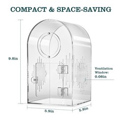 Clear Acrylic Spider Enclosure Kit – Ventilated Habitat for Jumping Spiders, Tar