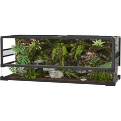 67 Gal Reptile Terrarium Glass,Stackable Tank with Front Doors & Waterproof Base