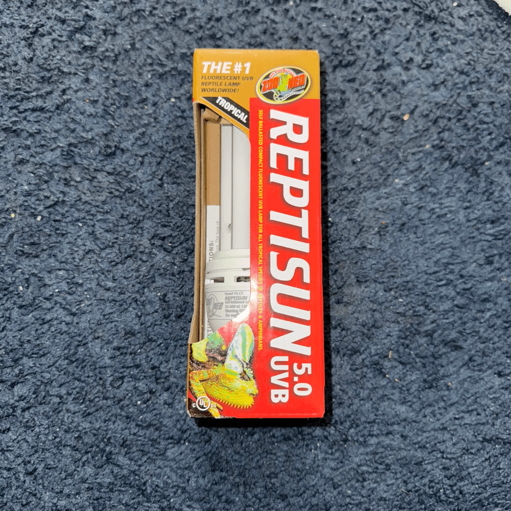 ZOO MED REPTISUN 5.0 MINI COMPACT FLUORESCENT DESERT BULB – 26 WATT – FS-C5 NEW