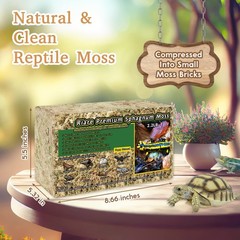 Riare 2.2LB Natural Sphagnum Moss for Reptiles- 50QT Reptile Substrate Moss f…