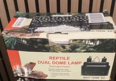 MIXJOY Dual Reptile Light Fixture, Max 160W Heat Lamp with Separate Switches,…