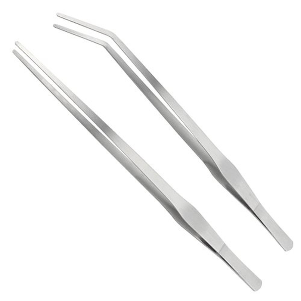 Straight and Curved Stainless Steel Super Thick Tweezers Set,Pliers Aquarium …