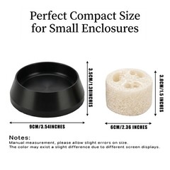 Dubia Roach Water Dish,Tiny Feeding Dish with 5 Luffa Inserts for Isopods, Sp…