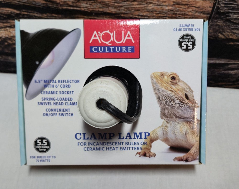 Reptile clamp Lamp Watt 5.5 Inch Ceramic With Switch Aqua Culture