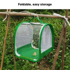 Insect Habitat Cage 360 Degree Full Transparent Portable Folding Insect Mesh Cag