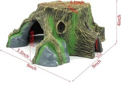 Resin Large Turtle Tank Accessories Reptile Hideouts Cave Habitat Decor Gecko