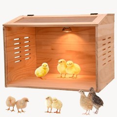 110V 50W Heating Lamp Brooder Box Chicks Ducklings Puppies Non-Toxic Wood New