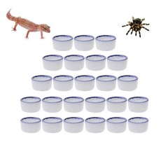 POPETPOP 72 Pack Mini Reptile Water Bowls 0.78 Inch Ceramic Shallow Dish for …