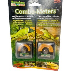 Penn Plax LM Reptology Combo Meters 2 Pack Hygrometer and Thermometer Reptile