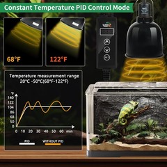 LUCKY HERP Reptile Dimming Thermostat, PID Heat Lamp Temperature Controller…
