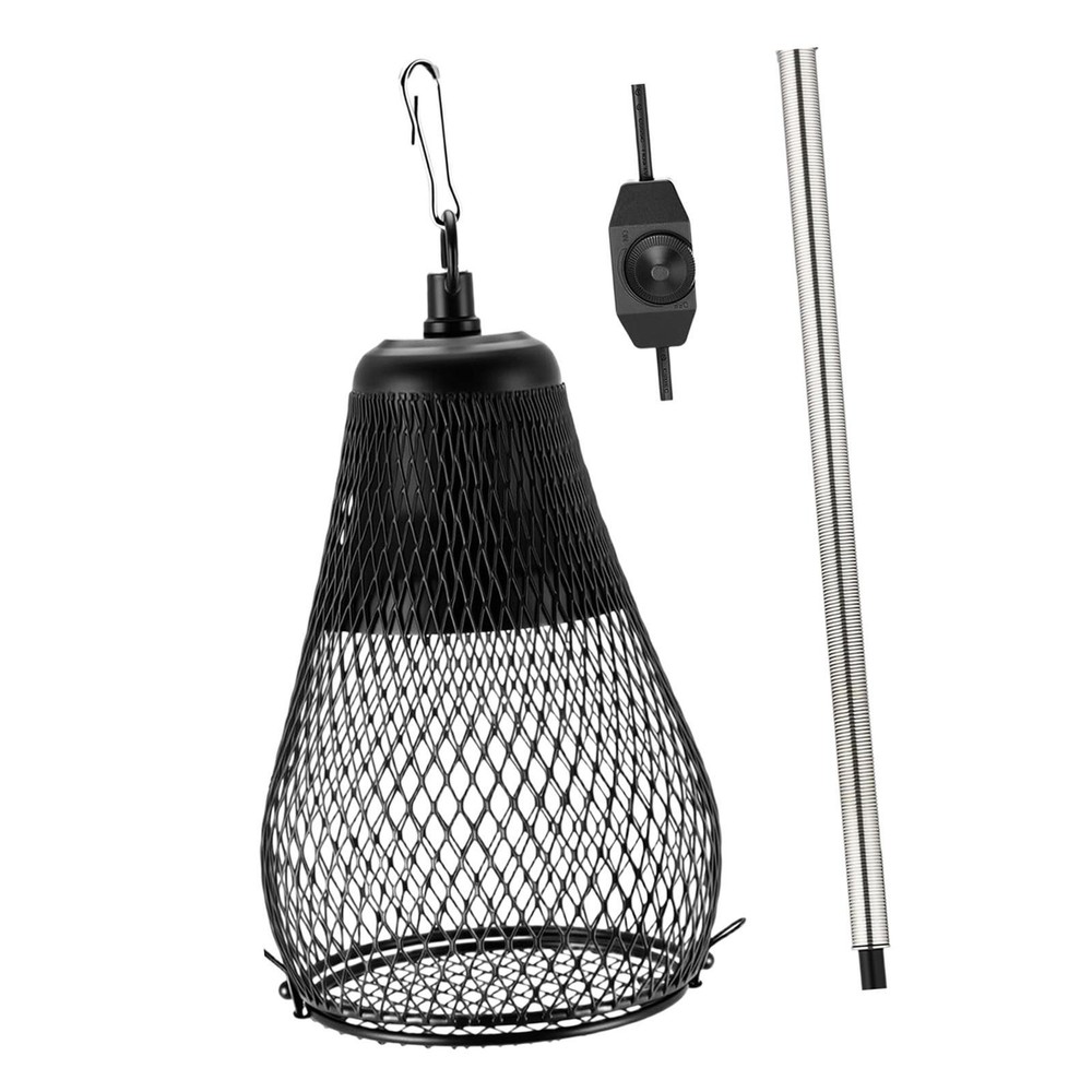 Reptile Heat Lamp Cap US Plug Reptile Heat Lamp Mesh Cage for Chicks