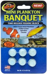 Zoo Med Mini Plankton Banquet Time Release 3-4 Day Feeding Block 0.3oz 2-Pack