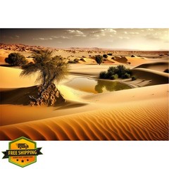 Riivvdise 72x18in Oasis Yellow Reptile Habitat Background