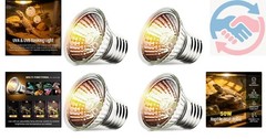 Versatile 50W UVA+UVB Bulbs for Reptilian Environments – 4 Pack for All Fixtures